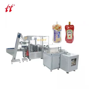 Automatic Liquid Milk Oil Beverage Drink spout pouch Nozzle Insert Sealing Filling and Capping Machine