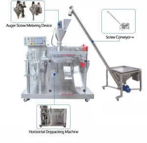 Full automatic spice pepper curry chili stand up zip lock bag doypack pouch powder packing machine